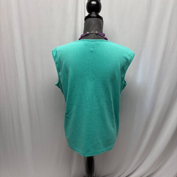 Southern Lady Sleeveless Top Womens Size Large Mint Green Tank Layering Casual - Picture 4 of 7